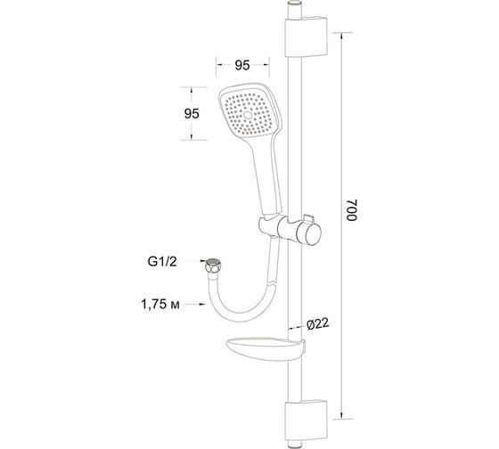 Душевой комлект Latuno L80050