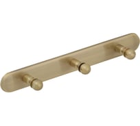 Планка с 3-мя крючками L23,5 см GIALETTA бронза