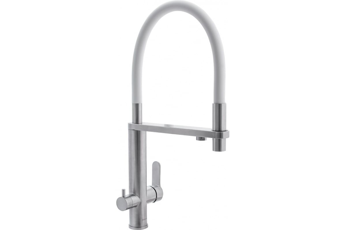Смеситель для кухни Swedbe Selene Plus с вытяжным белым шлангом 8441 ...