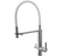 Смеситель для кухни Swedbe Selene Plus с вытяжным белым шлангом 8441