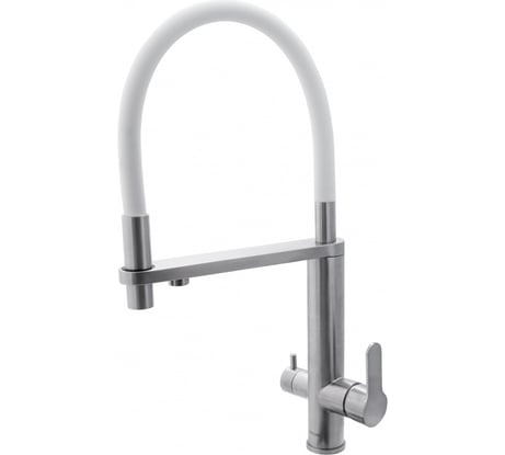 Смеситель для кухни Swedbe Selene Plus с вытяжным белым шлангом 8441