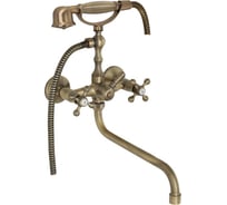 Смеситель для ванны Veragio AGATHA с поворотным изливом и ручным душем, бронза VR.AGT-3705.BR