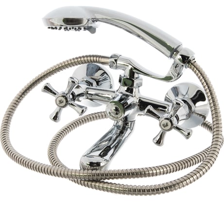 Смеситель для ванны Zollen Rostock с аксессуарами, короткий излив 150 мм RO61421041 448011