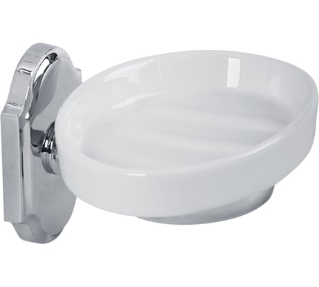 Мыльница настенная, хром/керамика STANFORD