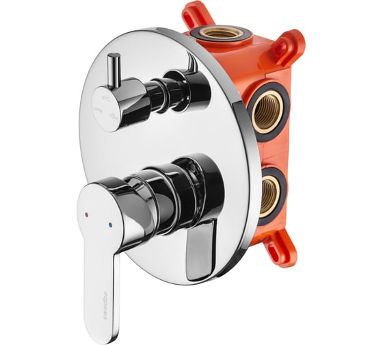 Встроенный смеситель Swedbe Platta 3 функциональный, в монтажном боксе 5521