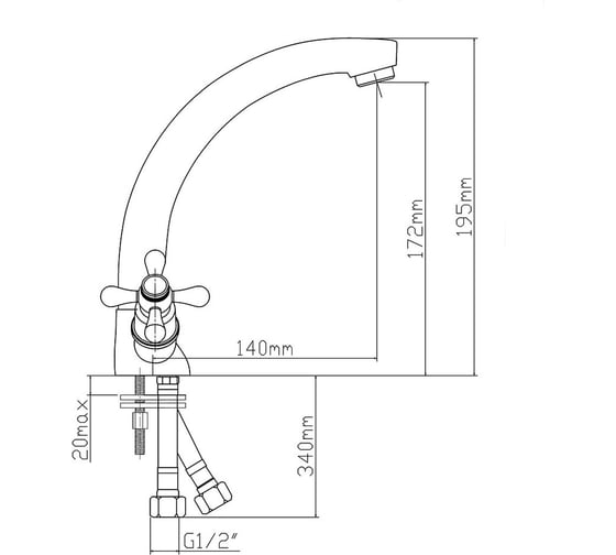 Смеситель для кухни Latuno L10702