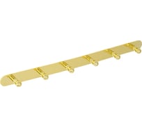 Планка с 6-ю крючками L47,5 см GIALETTA золото