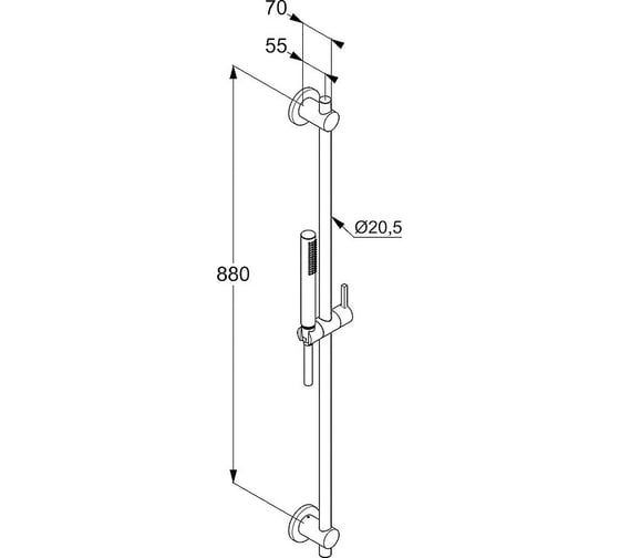 Душевой гарнитур 1S Kludi NOVA FONTE PURISTIC белый матовый 00084418