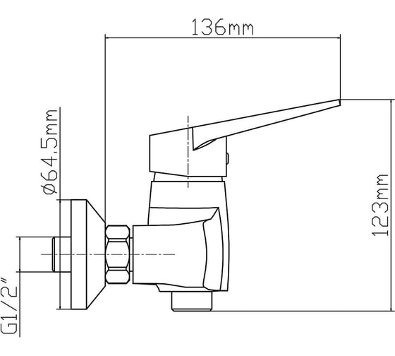 Комплект смесителя для душа Latuno L10108