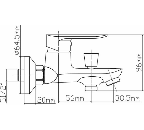 Комплект смесителя ванна/душ Latuno L10603