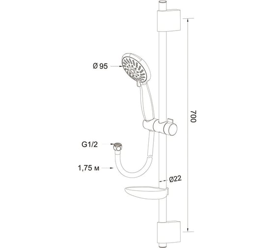 Душевой комплект Latuno L80052