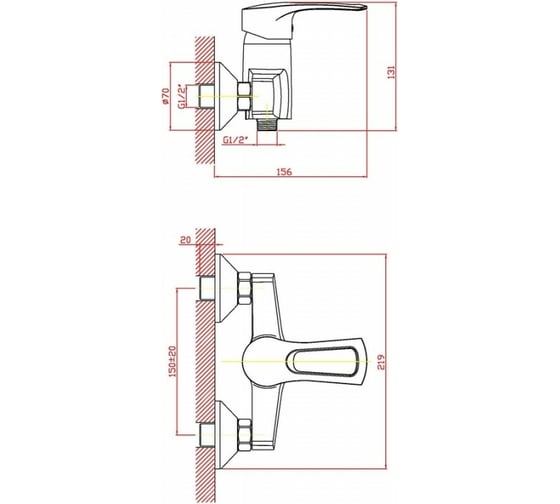 Смеситель для душа Zollen Siegen с аксессуарами, картридж 40 мм SI31411641 448042