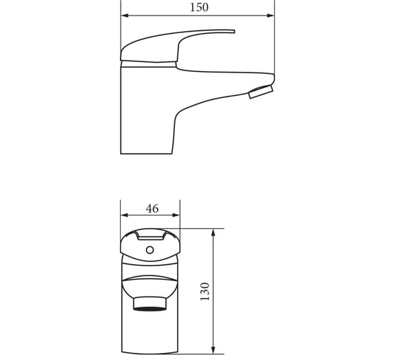 Смеситель для раковины Veragio PONT монокомандный, хром VR.PNT-2110.CR