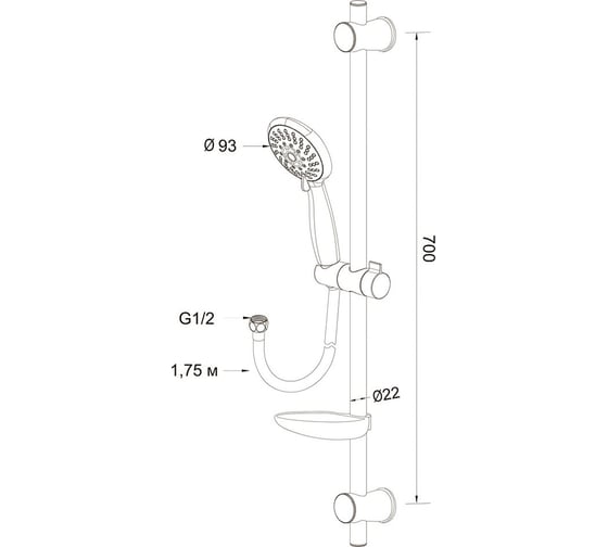 Душевой комплект Latuno  L80053