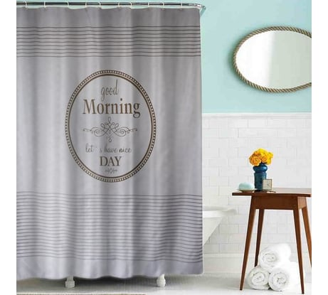 Шторка для ванны Melodia della vita тканевая MZ-87 Доброе утро 180х200 см 20857