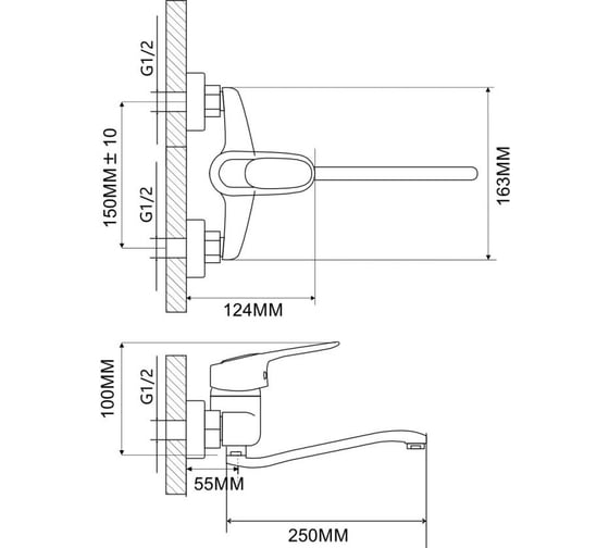 Смеситель для душа ECONOCE серия 240 D40-A EC0242