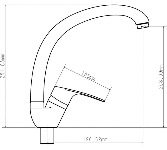 Смеситель для кухни ECONOCE серия 250 D35-A EC0254