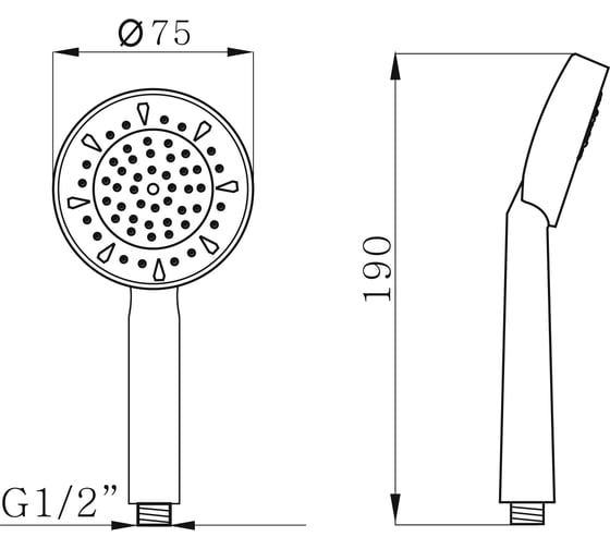 Лейка душевая ARGO BONNY TECH, подвес 41597