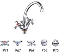 Смеситель для кухни Potato с высоким изливом, с гайкой P4971