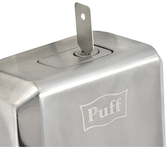 Дозатор для жидкого мыла Puff 8708 из нержавеющей стали, хром, 800 мл, с ключом 1402.138