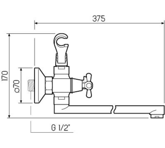 Смеситель для ванны РМС SL129-140