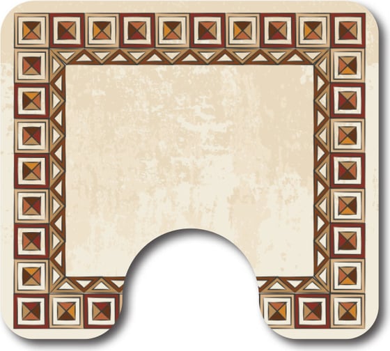 Коврики для ванной и туалета Veragio CARPET комплект, 68х45 см, WC 45x40 см рисунок AFRICA VR.CPT-7200.12