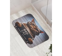 Коврик для ванной комнаты и туалета противоскользящий JoyArty "Плохой кот" 52x77 см bath_429894