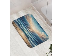 Коврик для ванной комнаты и туалета противоскользящий JoyArty "Рассвет на море" 52x77 см bath_430002