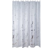 Штора для ванной белая EG Marble 551