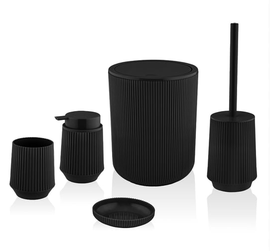 Набор для ванной комнаты VIALEX LINER 5 предметов LYB004T-black 1