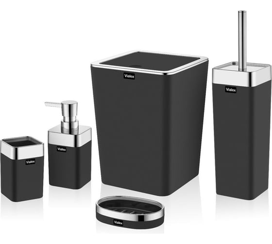 Набор для ванной комнаты VIALEX ELITE 5 предметов KB004-black