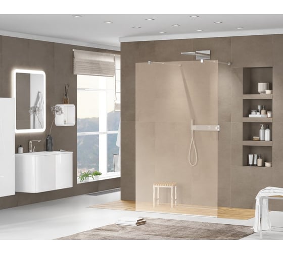 Душевая перегородка Cezares LIBERTA-L-2-100-BR-Cr