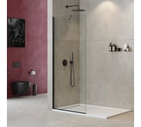 Универсальная душевая перегородка Cezares LIBERTA-L-1-TB-85-C-NERO