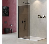 Универсальная душевая перегородка Cezares LIBERTA-L-1-TB-90-BR-NERO