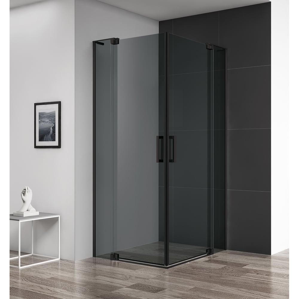 Душевой уголок Cezares SLIDER-AH-2-70/80-100/110-GRIGIO-NERO - выгодная ...