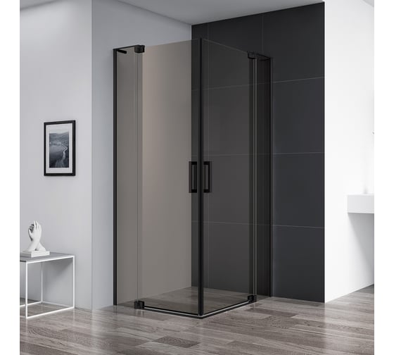 Душевой уголок Cezares SLIDER-AH-2-70/80-90/100-BR-NERO 1