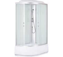 Душевая кабина без гидромассажа Taliente 120х80х215 см, асимметричная, правая, матовое стекло, белые задние стенки TA-12080M(R)