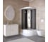 Душевая кабина без гидромассажа Taliente 80х80х215 см, четверть круга, тонированное стекло, черные задние стенки TA-8080G 1