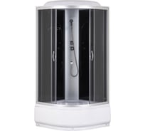 Душевая кабина без гидромассажа Taliente 90х90х215 см, четверть круга, тонированное стекло, черные задние стенки TA-9090G