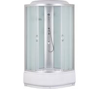 Душевая кабина без гидромассажа Taliente 90х90х215 см, четверть круга, матовое стекло, белые задние стенки TA-9090M