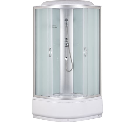 Душевая кабина без гидромассажа Taliente 90х90х215 см, четверть круга, матовое стекло, белые задние стенки TA-9090M