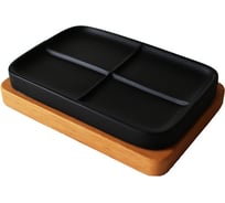 Мыльница SIBO WOODY BLACK, полирезин SI37095