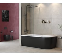 Душевая шторка на ванну Cezares LIBERTA-V-1-90/155-C-NERO