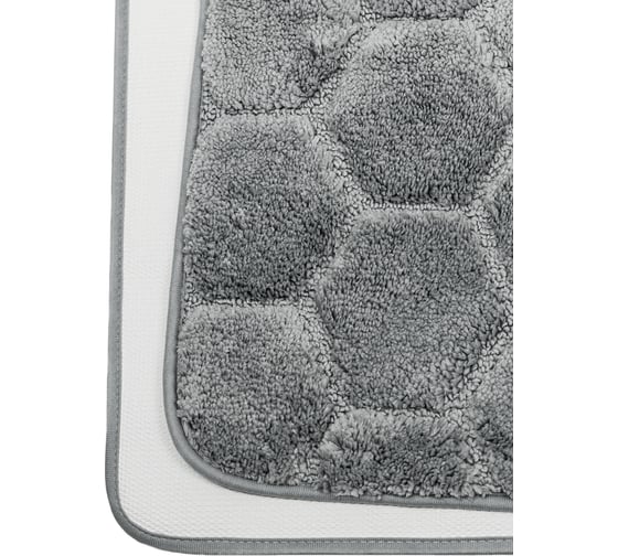 Коврик в ванну Bath Plus ЛАНА 120x70 м/фибра серый GR210S