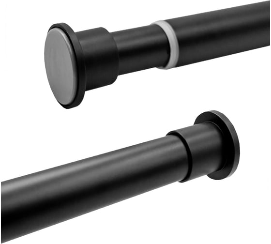 Телескопический карниз Bath Plus  для ванной черный матовый KNmn-021
