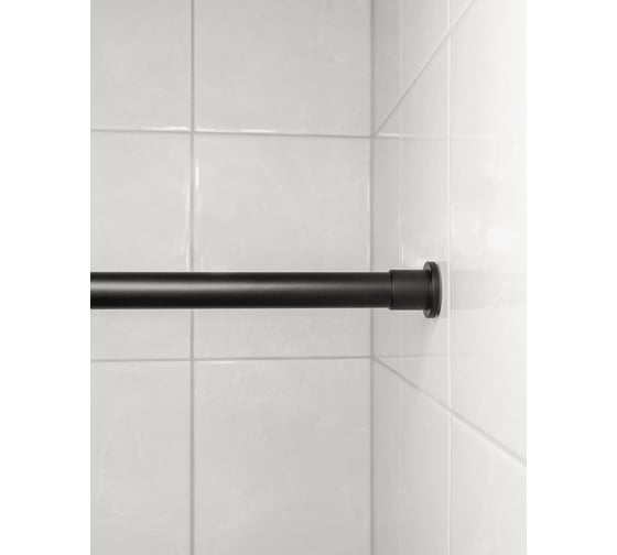 Телескопический карниз Bath Plus  для ванной черный матовый KNmn-021
