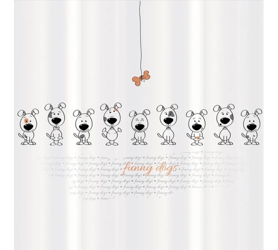 Штора Tatkraft FUNNY DOGS PEVA 17511