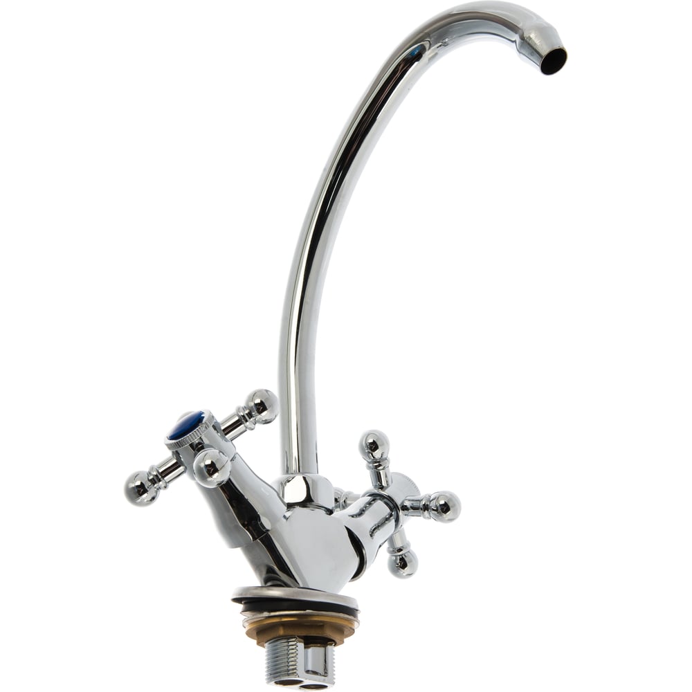 Смеситель для мойки Сантаком маховик крест ретро, кер. 120119с ...