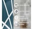 Штора для ванной EUROHOUSE PEVA, 180x180см, 12 пластиковых колец, зеленый узор 16238 4
