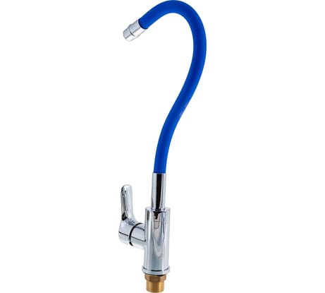 Смеситель для кухни MATRIX Елочка 40 мм, синий, силиконовый излив 4007 SMF-398001/BL